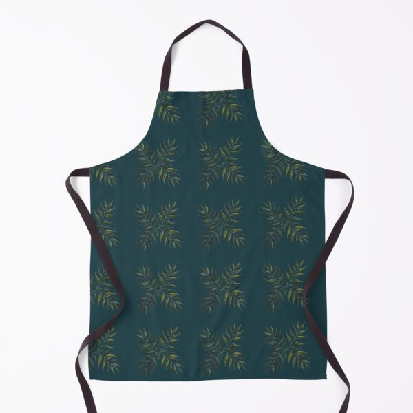 Item preview, Dramatic dark green leaves seamless pattern art designed and sold by MagicMaker1984.