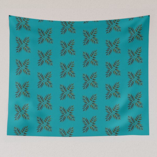Item preview, Dramatic dark green leaves seamless pattern art designed and sold by MagicMaker1984.