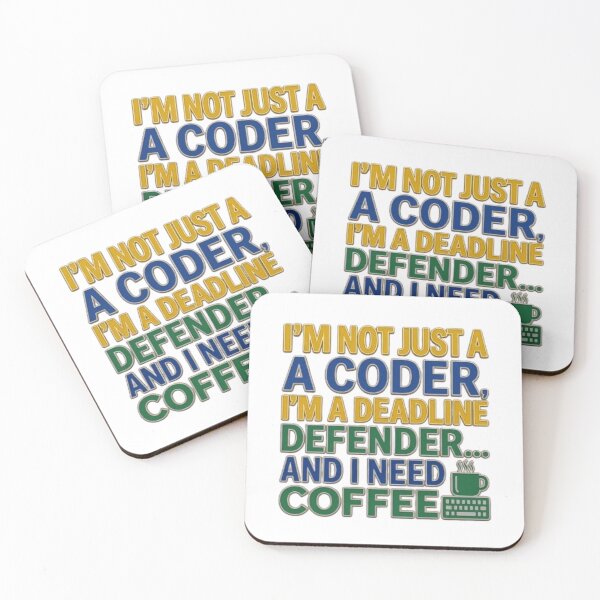 Item preview, I'm Not Just A coder Deadline Defender designed and sold by Northern Glow Art.