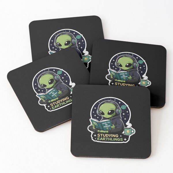Item preview, Studying Earthlings Funny Alien Reading Book designed and sold by TheZyro.