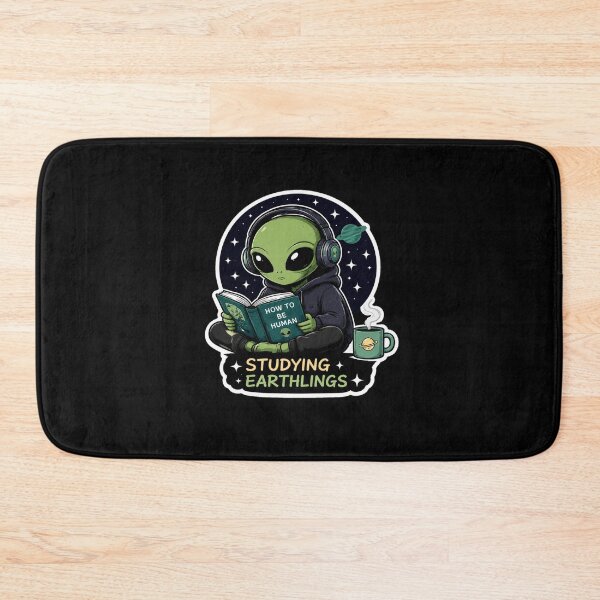 Item preview, Studying Earthlings Funny Alien Reading Book designed and sold by TheZyro.