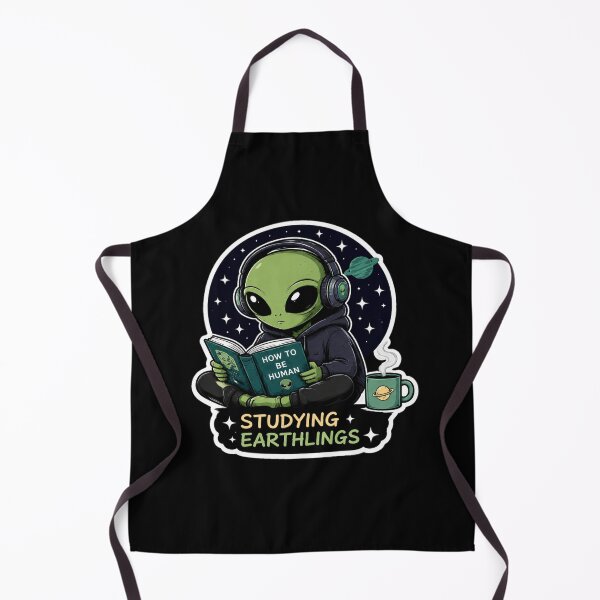 Item preview, Studying Earthlings Funny Alien Reading Book designed and sold by TheZyro.