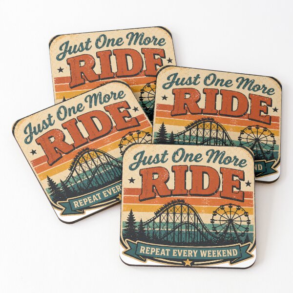 Item preview, Just One More Ride Retro Coaster Design designed and sold by Coaster Culture Industries.