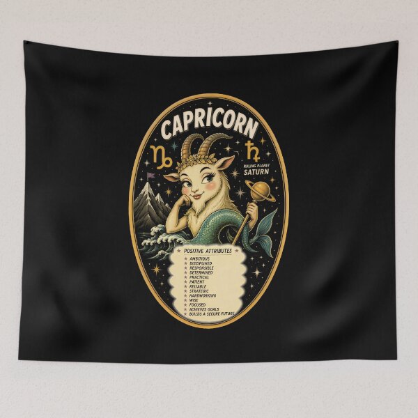 Item preview, Golden Age of Illustration Inspired — Capricorn designed and sold by Cosmocharis.