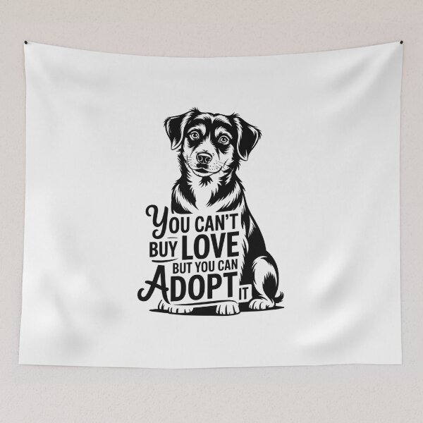 Item preview, You Can’t Buy Love But You Can Adopt It – Rescue Dog Lover Design designed and sold by Cool-cat-art.
