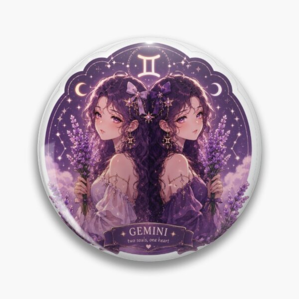 Item preview, Gemini Zodiac Flower Goddess Sticker | Lavender Astrology Art designed and sold by MysticPurpleHue.