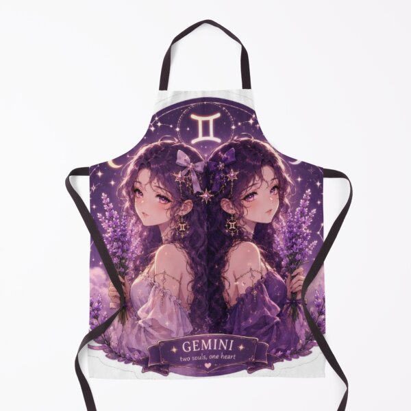 Item preview, Gemini Zodiac Flower Goddess Sticker | Lavender Astrology Art designed and sold by MysticPurpleHue.
