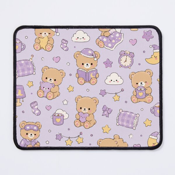 Item preview, Sleepy Teddy Bear Bedtime Kawaii Pattern designed and sold by Soft Berry Studio.