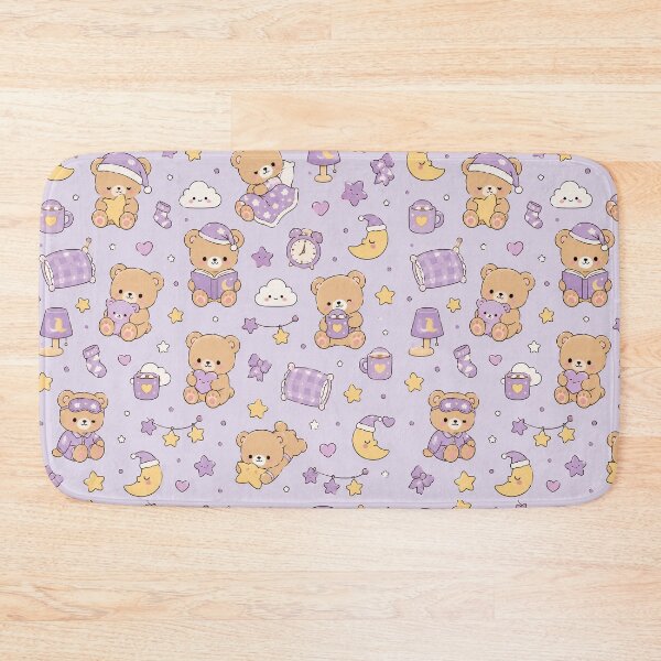 Item preview, Sleepy Teddy Bear Bedtime Kawaii Pattern designed and sold by Soft Berry Studio.