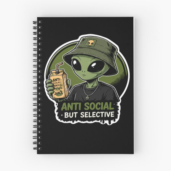 Item preview, Anti Social But Selective Alien Sticker | Cute Green Alien Introvert Aesthetic designed and sold by TheZyro.