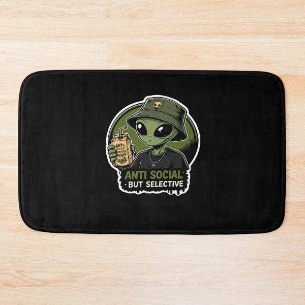 Item preview, Anti Social But Selective Alien Sticker | Cute Green Alien Introvert Aesthetic designed and sold by TheZyro.
