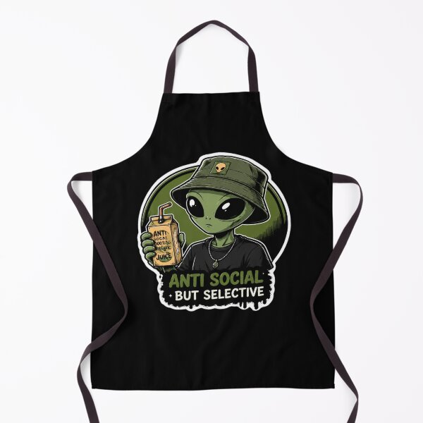 Item preview, Anti Social But Selective Alien Sticker | Cute Green Alien Introvert Aesthetic designed and sold by TheZyro.