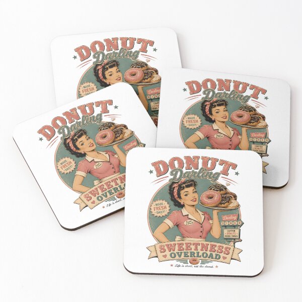 Item preview, Donut Darling Vintage Pin-Up Retro Diner Girl T-Shirt | Sweetness Overload Dessert Lover Design designed and sold by Snackwear Apparel.