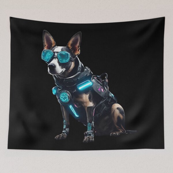 Item preview, Cyber dog whit neon glasses 2 designed and sold by Neon G.