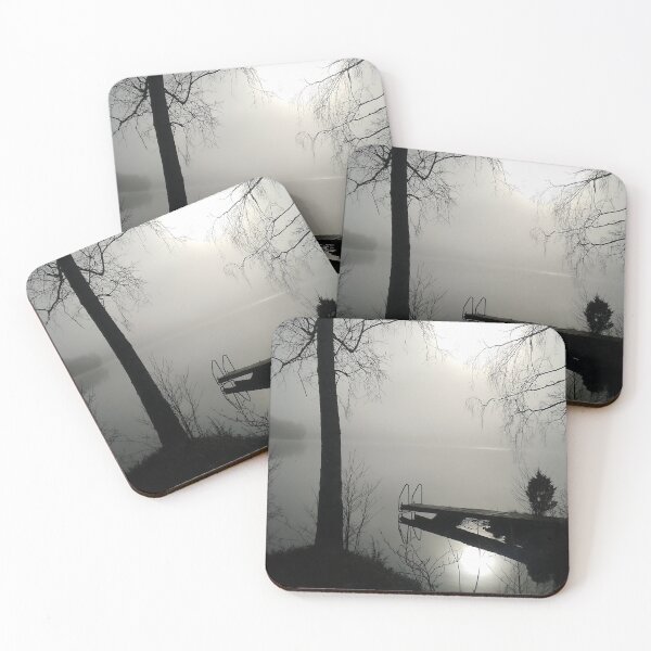 Item preview, Black and White Lake Morning designed and sold by CalmnessbyChoice.