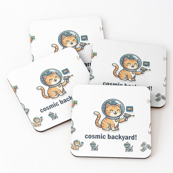 Item preview, Cute Cosmic Backyard Domestic Animals Astronaut Space Sticker Pack designed and sold by Hilmanku.