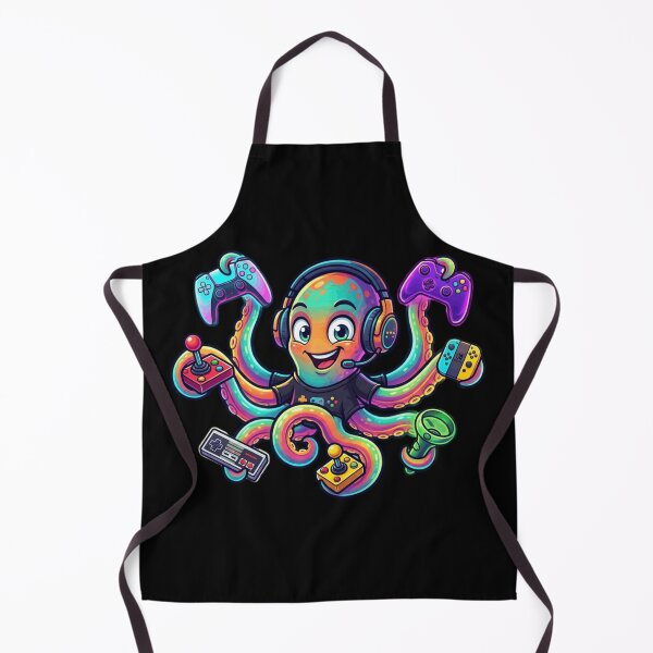 Item preview, Cute Gamer Octopus – Colorful Gaming Controller Kawaii Illustration designed and sold by MartBook.