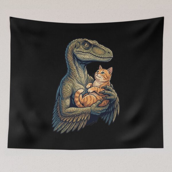Item preview, Raptor is holding a cat designed and sold by ReneMM.