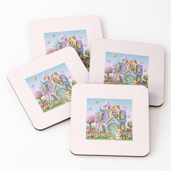 Item preview, Whimsical Cat Family Cottage – Cats of All Kinds Collection designed and sold by Novel Works Studio.