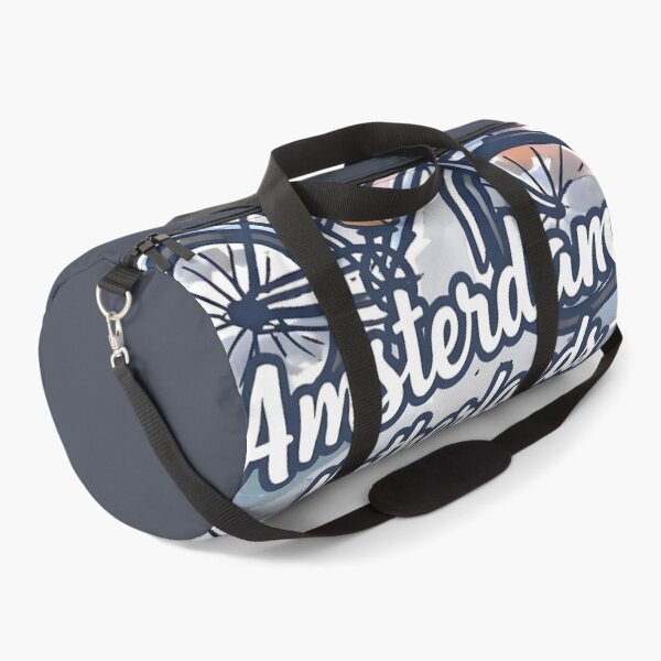 Item preview, Amsterdam Netherlands Bicycling Lion Cute Cyclist Skyline  designed and sold by HowToCanadian.