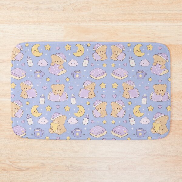 Item preview, Sleepy Teddy Bear Bedtime Pattern Cute Cozy Pastel Kawaii designed and sold by Soft Berry Studio.