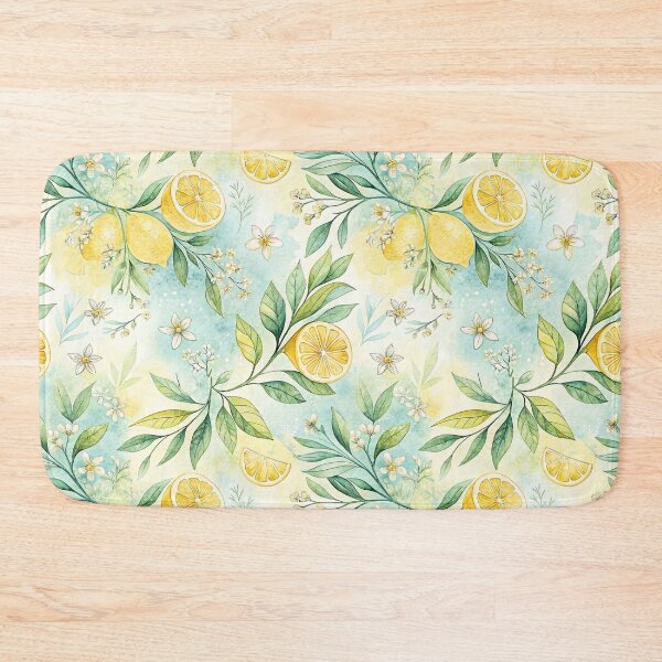 Item preview, Watercolor Lemon Blossom Citrus Pattern designed and sold by Petal & Pattern Co.