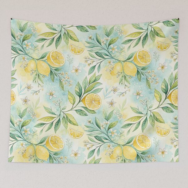 Item preview, Watercolor Lemon Blossom Citrus Pattern designed and sold by Petal & Pattern Co.