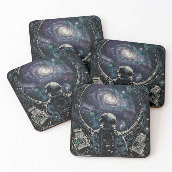 Item preview, Cosmic Astronaut Galaxy View Sci-Fi Space Porthole Art designed and sold by rediscoveredapp.