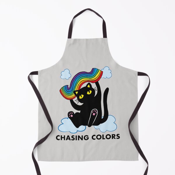 Item preview, Black cat chasing colors designed and sold by Konopikyu.