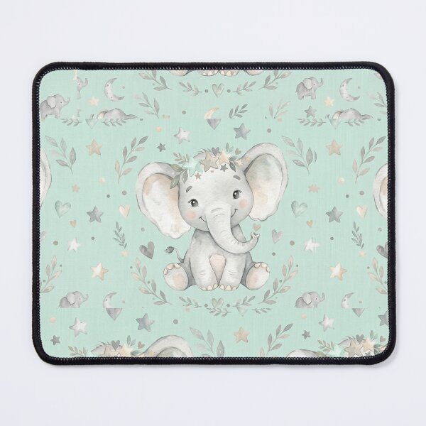 Item preview, Cute Baby Elephant Kids Animal Pattern designed and sold by SubhAksara.