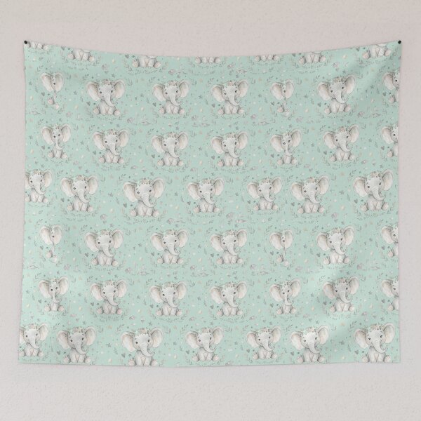 Item preview, Cute Baby Elephant Kids Animal Pattern designed and sold by SubhAksara.