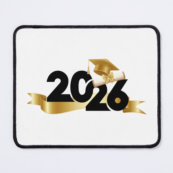 Item preview, Graduate 2026 (Offset) with Gold Graduation Hat, Diploma & Gold Ribbon designed and sold by JeweledDesigns.