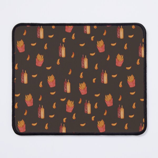 Item preview, Watercolor French Fries and Sauce Dark Fast Food Pattern designed and sold by svitlaarty.