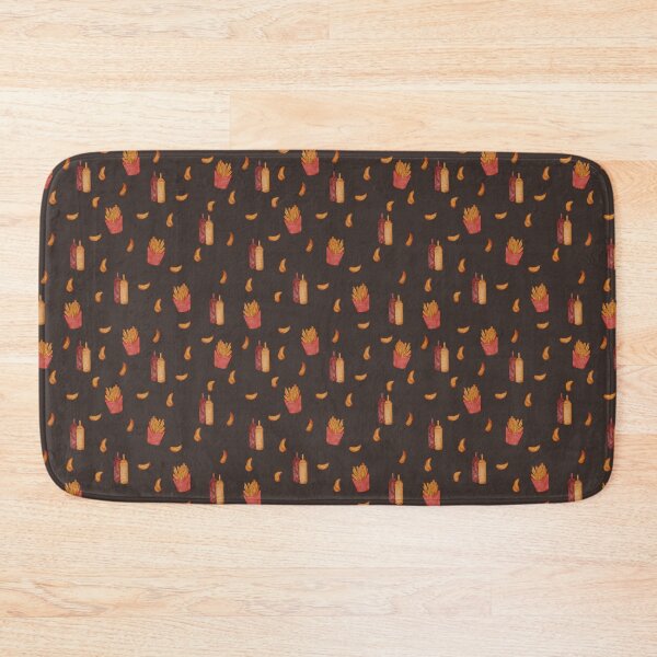 Item preview, Watercolor French Fries and Sauce Dark Fast Food Pattern designed and sold by svitlaarty.
