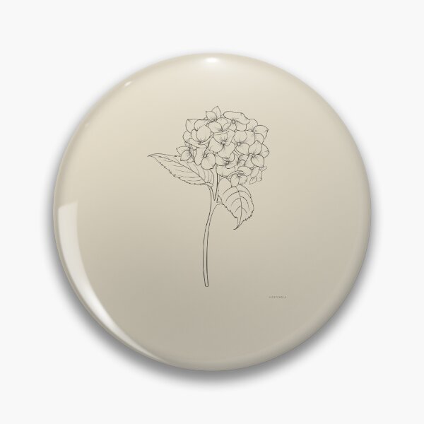 Item preview, Botanical Hydrangea Line Art Flower Sketch Edition IV designed and sold by smaragdstudio.