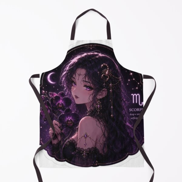 Item preview, Scorpio Zodiac Flower Goddess Sticker | Orchid Astrology Art designed and sold by MysticPurpleHue.