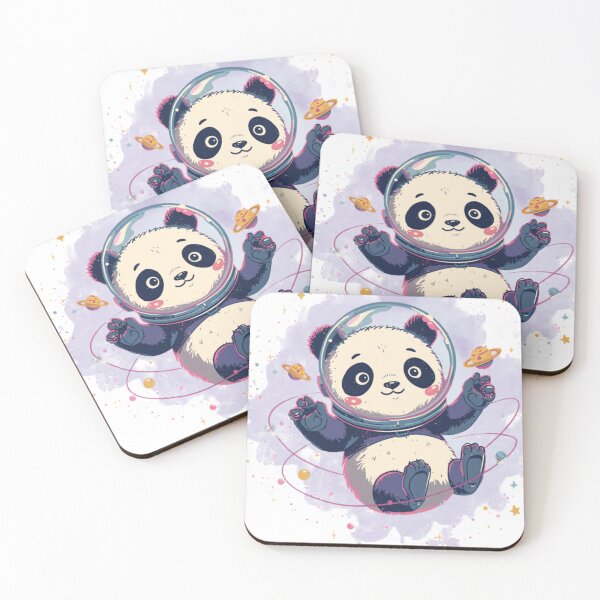 Item preview, Cute Space Panda Astronaut Floating in Galaxy designed and sold by Prajverse19.