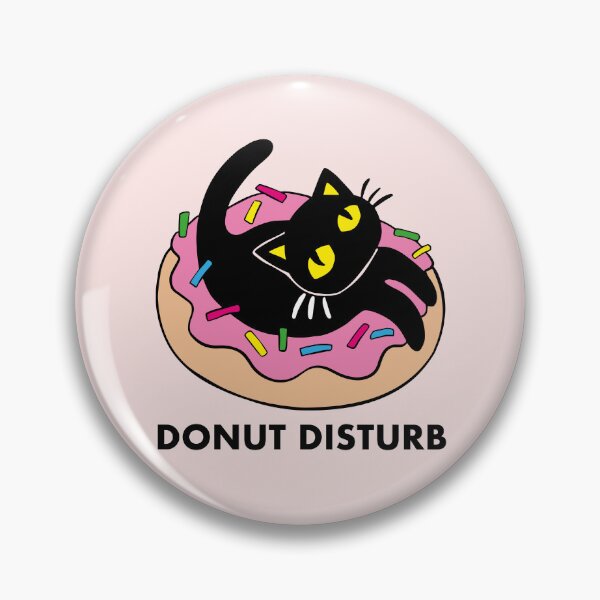 Item preview, Black cat donut disturb designed and sold by Konopikyu.