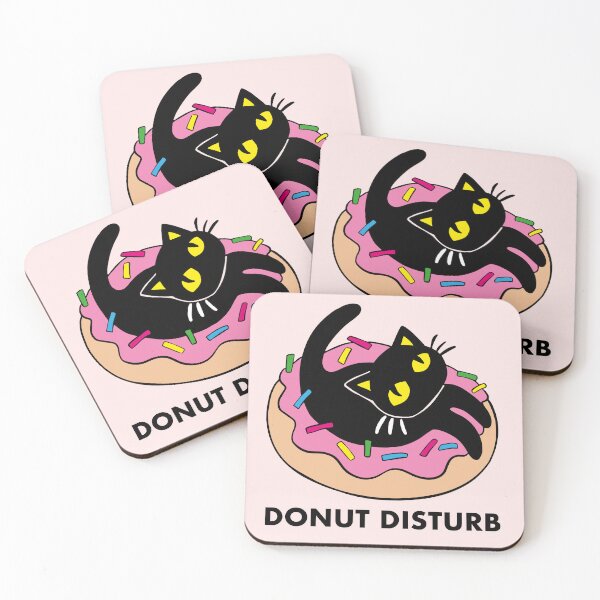 Item preview, Black cat donut disturb designed and sold by Konopikyu.