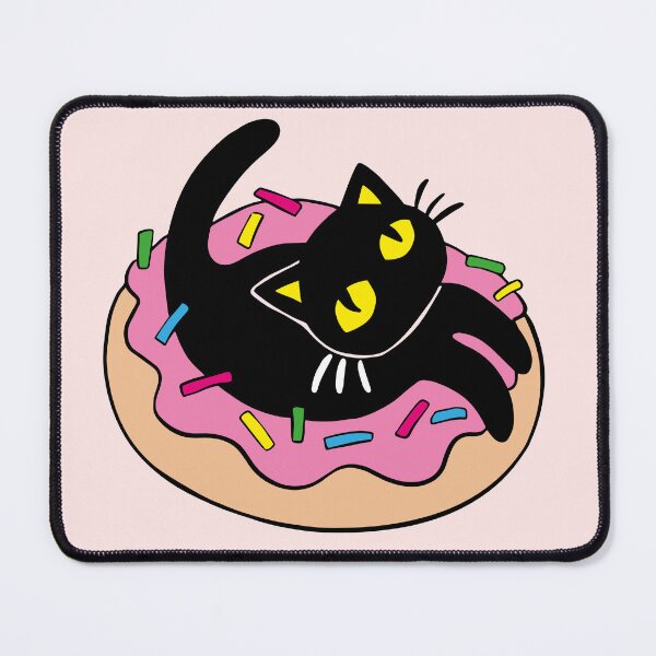 Item preview, Black cat donut disturb designed and sold by Konopikyu.
