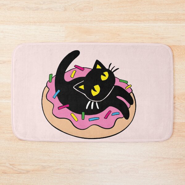 Item preview, Black cat donut disturb designed and sold by Konopikyu.