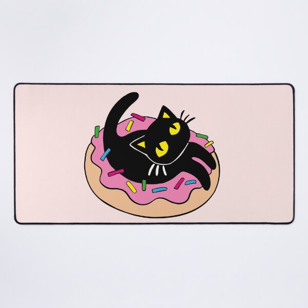 Item preview, Black cat donut disturb designed and sold by Konopikyu.