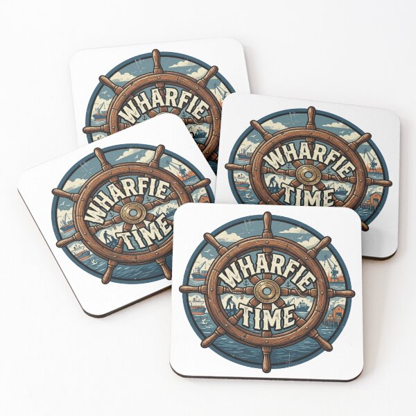 Item preview, Wharfie Time Ship Wheel Design – Perfect Father's Day Gift for Maritime Dads designed and sold by Flowrena.