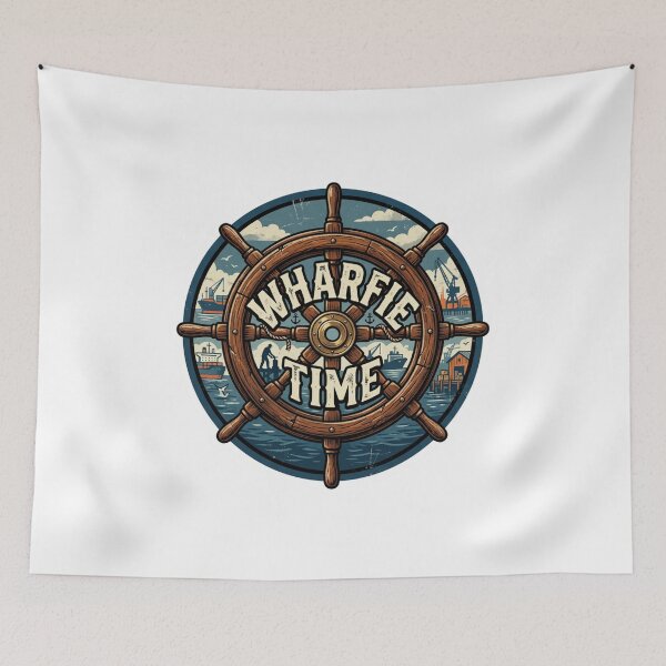 Item preview, Wharfie Time Ship Wheel Design – Perfect Father's Day Gift for Maritime Dads designed and sold by Flowrena.