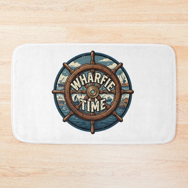 Item preview, Wharfie Time Ship Wheel Design – Perfect Father's Day Gift for Maritime Dads designed and sold by Flowrena.