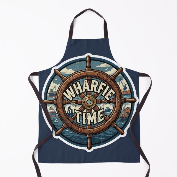 Item preview, Wharfie Time Ship Wheel Design – Perfect Father's Day Gift for Maritime Dads designed and sold by Flowrena.