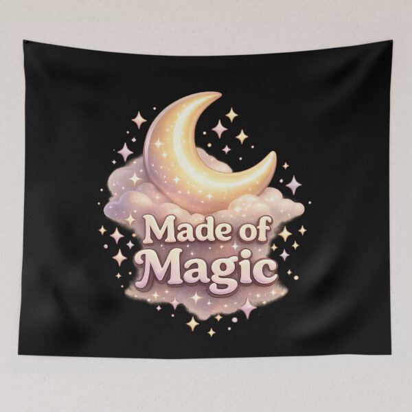 Item preview, Made of Magic Moon – Soft Aesthetic Celestial Kawaii Dreamy Night Design designed and sold by MartBook.