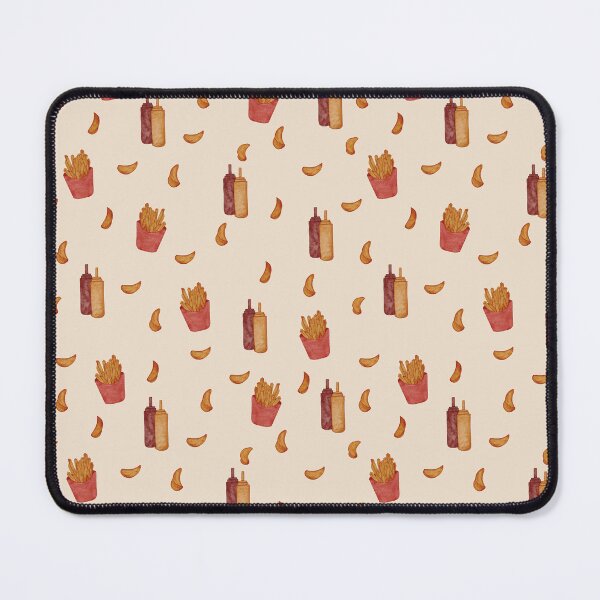 Item preview, Watercolor French Fries Cream Fast Food Kitchen Pattern designed and sold by svitlaarty.