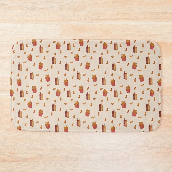 Item preview, Watercolor French Fries Cream Fast Food Kitchen Pattern designed and sold by svitlaarty.