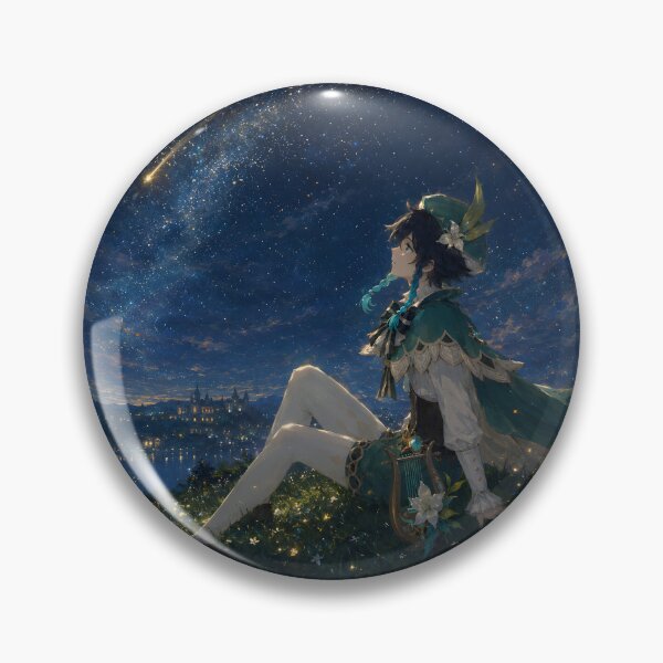 Item preview, Venti Under the Shooting Star | Genshin Impact Anime Fantasy Art designed and sold by RabbitProject.